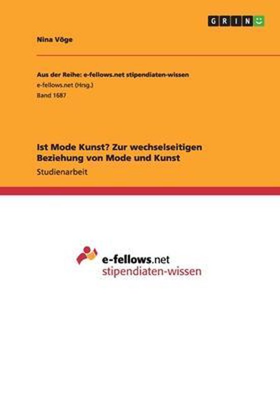 Ist Mode Kunst? Zur wechselseitigen Beziehung von Mode und K ... - cover