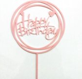 caketopper -cake topper -taart topper -happy birthday topper -roze taarttopper -roze taart topper - verjaardag topper-- Verjaardag Cake Topper Bling Sparkle- Decoratie Teken Gelukk