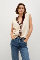 Mango Vest Bodywarmer Met Streepjesprint 87035716 05 Dames Maat - L