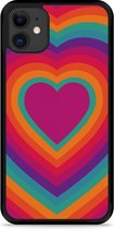 iPhone 11 Hardcase hoesje Retro Hart - Designed by Cazy