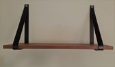 Plankdragers - 4 stuks -PU leren plankdragers  - lederen plankdrager - zwart