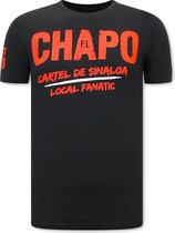 EL Chapo Heren T-shirt - Cartel de Sinaloa - Zwart