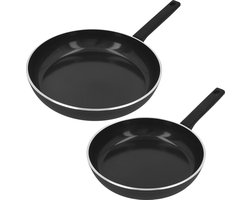 Demeyere Alu Comfort 3 Koekenpan - Keramische Antikleeflaag - Koekenpan Inductie Ceraforce (PFAS-vrij) - Pannen Set 24 cm + 28 cm