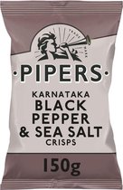 Pipers Chips Black Pepper & Sea Salt 8 x 150 gram