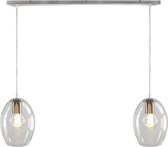 Olucia Janis - Hanglamp - Chroom/Transparant - E27