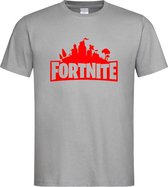 Grijs T shirt met Rood "Fortnite Battle Royal"  print size L