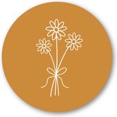 Sticker Bloemen - 45 mm - 50 stuks - sluitstickers