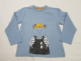 noukie's , jongens , t shirt lange mouw , blauw , nouky eer , 6 jaar  116