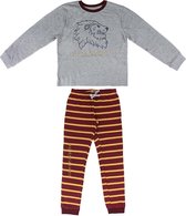 Harry Potter - Pyjama- kinder/tiener - 100% Jersey katoen - grijs/rood - maat 122/128