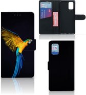 GSM Hoesje Geschikt voor Samsung Galaxy A02s Flip Cover Geschikt voor Samsung M02s Telefoontasje Papegaai