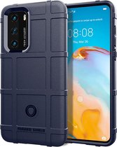 Voor Huawei P40 Pro Full Coverage Shockproof TPU Case (Blauw)