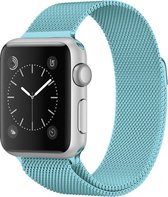 Mobigear Milanese Roestvrij Staal Bandje Geschikt voor Apple Watch Series 7 (41 mm) - Turquoise