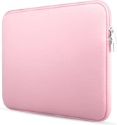 spatwater bestendige hoes - Laptophoes - 15.6-inch -Dubbele Ritssluiting - Soft Touch - Extra bescherming (Pink)