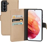 Mobiparts Saffiano Wallet Case Samsung Galaxy S21 Copper hoesje
