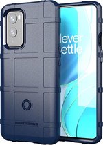 OnePlus 9 hoesje - Rugged Shield TPU Gelcase - Blauw - GSM Hoesje - Telefoonhoesje Geschikt Voor: OnePlus 9