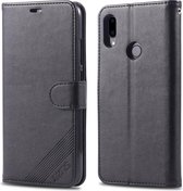 Voor Geschikt voor Xiaomi Redmi Note 7 AZNS schapenvacht textuur horizontale flip lederen tas met houder & kaartsleuven & portemonnee (zwart)