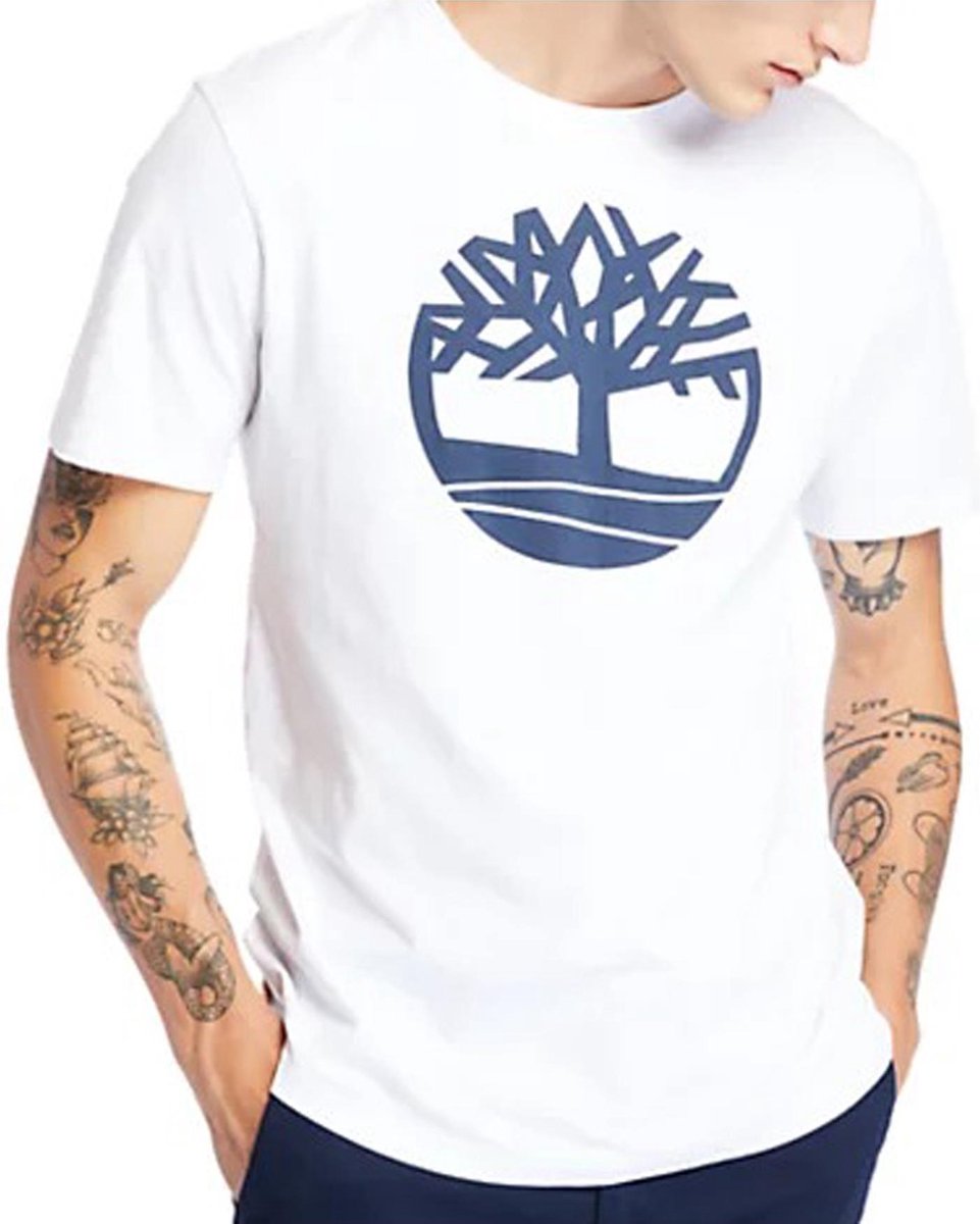 Timberland Biologisch T-Shirt Brand Tree TB0A2C2R – S Wit