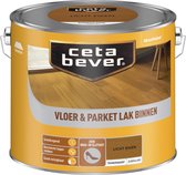 CetaBever Binnen Vloer & Parket Lak - Zijdeglans - Licht Eiken - 2,5 liter