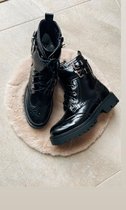Shoekueen Dames Schoenen Zwart Enkellaarzen Gesp 38