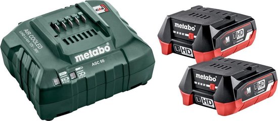 Metabo 685301000 12V LiHD accu starterset (2x 4,0Ah) + lader