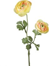 Viv! Home Luxuries Ranonkel - zijden bloem - licht geel - 51cm