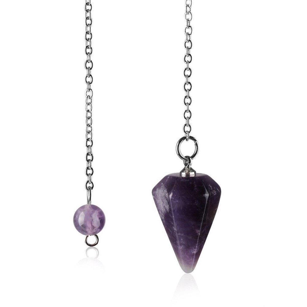 Amethist Pendel Facet - Pendels Spiritueel - Pendelen - Pendel Edelsteen - Edelsteen