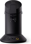 Zwarte Senseo koffiemachine, met de focus op het apparaat zelf.