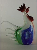 Glassculptuur Sampaguita Haan Gekleurd - 20 cm hoog