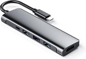 NÖRDIC DOCK-100 USB-C Dockingstation naar HDMI 4K 30Hz, USB-C 60W PD, 3x USB 3.1, Space Grey