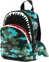 Pick & Pack Shark Shape Backpack S / Camo Light blue