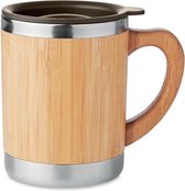 Drinkbeker bamboe - Thermosbeker bamboe - Drinkbekers - Thermosbekers - Travel mug - Thermosbeker koffie - Thermosbeker travel mug - Thermosbeker to go - Thermosbeker hout - Dubbelwandige bek