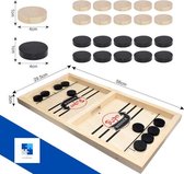 Leuk Schiet Bordspel - Hout Bordspel - Hockeyshots - Sjoelbak Met Elastiek - Gezelschapsspel - Slingershot - Slingpuck