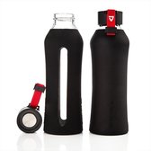 Via Fortis 550ml Sportfles | Glas | silicone | geen plastic & BPA free