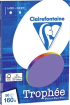 Clairefontaine Trophée - Paars - Kopieerpapier- A4 160 gram- 50 vellen