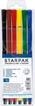 Starpak Ronde Pennen 0,4 mm 6 kleuren