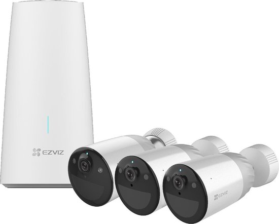 Ezviz BC1 B3: beveiligingscamera/ IP camera - to wel 365 dagen batterij - Voor binnen & buiten - 3 stuks