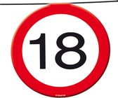 Vlaggenlijn Verkeersbord  18  & 8 Ballonnen verkeersbord 18 jaar, verjaardag
