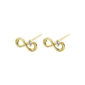 Silventi 9NBSAM-G190506 Or Boucles d' Clips d'oreilles - zircons - Infinity - 5 x 2,8 mm - 14 carats - Or