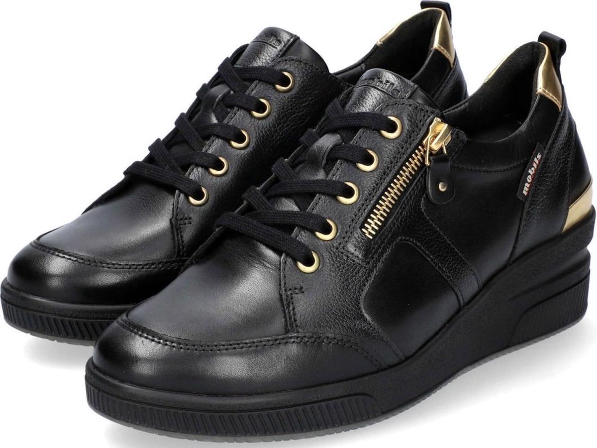 Mephisto Trudie Dames Sneaker Zwart Extra Breed -maat 35.5 - Schoenen.nl