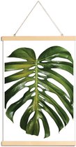 JUNIQE - Posterhanger Monstera foto -30x45 /Groen & Wit