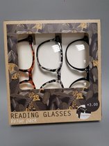 3 Leesbrillen in voordeel verpakking +3 flexible kant en klare leesbrillen (andere sterktes ook verkrijgbaar)