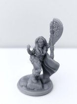 3D Printed Miniature - Barbarian Female 02 - Dungeons & Dragons - Hero of the Realm KS