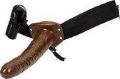 10" Chocolate Dream Vibrating Hollow Strap-On