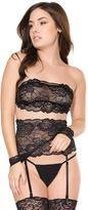 Garter Belt, Face Mask And Restraints - Black