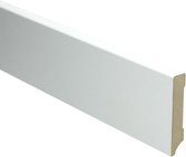 Hoge plinten - MDF - Moderne plint 90x18 mm - Wit - Voorgelakt - RAL 9016 - Per stuk 2,4m