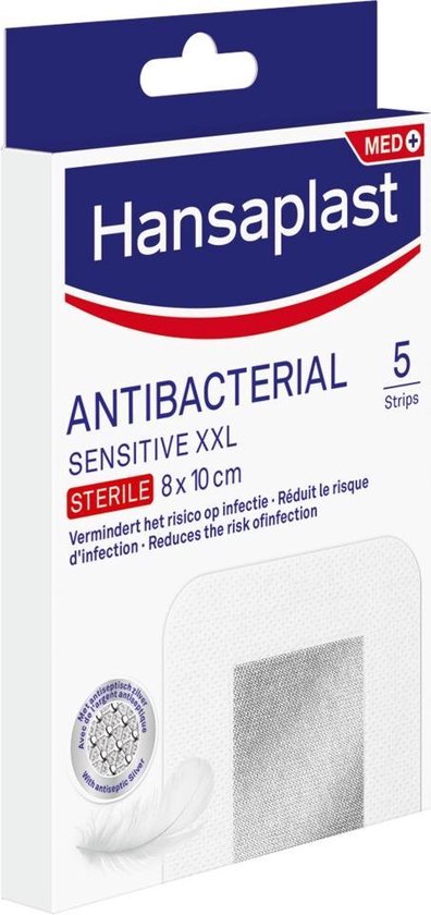 Hansaplast Sensible Antibacterieel Argent Pansements XXL- 5 pièces | bol.com