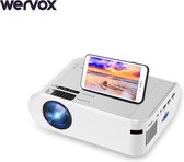 Wervox - Beamer - 3500 Lumens - Koppelbaar met telefoon - 1280*768P - Mini beamer - Projector - Mini projector - Wit