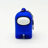 Among Us sleutelhanger in het donker Blauw! - 3D sleutelhanger - 5CM