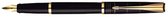 Parker Latitude Silky Black Gold Trim vulpen, medium punt