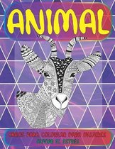 Libros para colorear para mujeres - Aliviar el estres - Animal